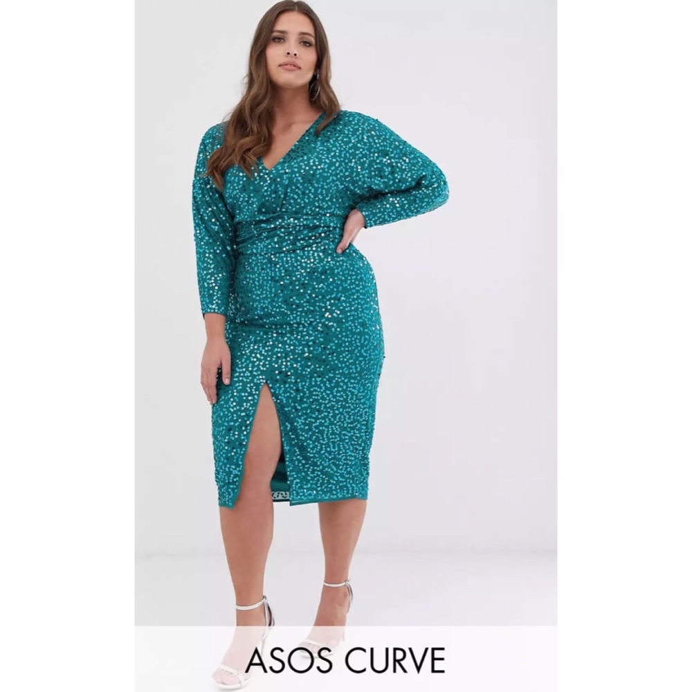 ASOS design curve midi sequin dress (20)